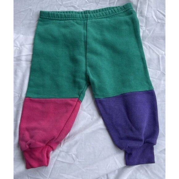 Vintage Trend Basics 1980 Girls Babies New Born Sz 18 Months Outfit Green Pink - Picture 13 of 16